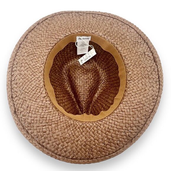 NWT Madewell Straw Hat Chocolate Brown Fedora Beach Boho Hat Women’s Size M/L main image 10